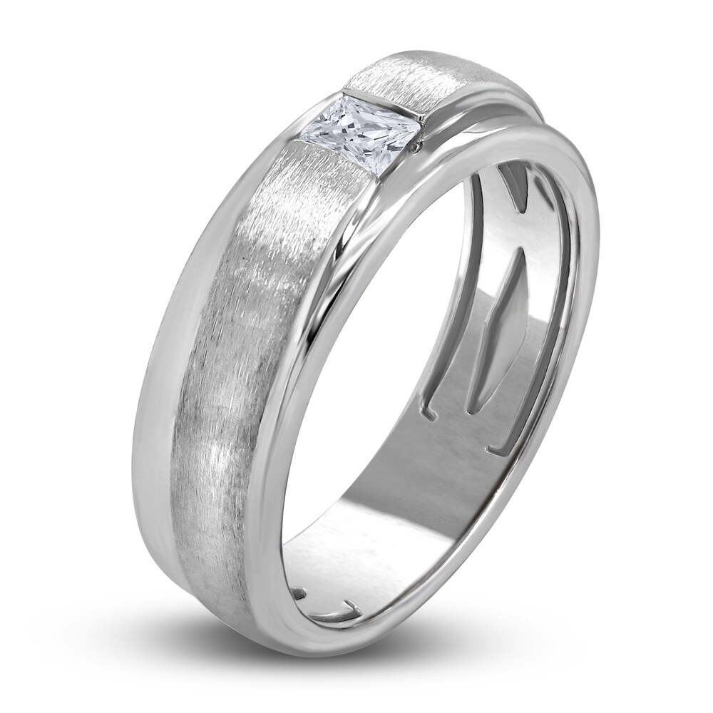 Men\'s Diamond Anniversary Ring 1/4 ct tw Princess 14K White Gold T4ZBw3j8