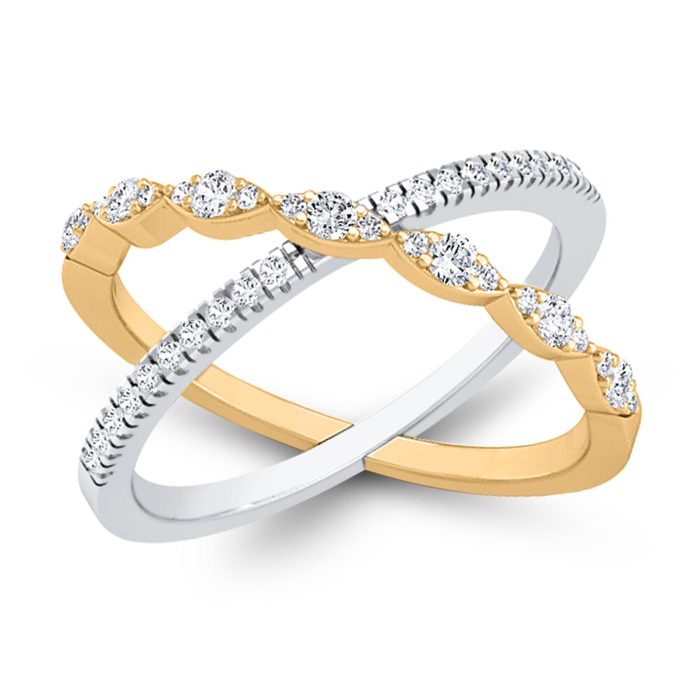 Diamond Ring 1/4 ct tw Round 10K Two-Tone Gold TAqEM19s [TAqEM19s]