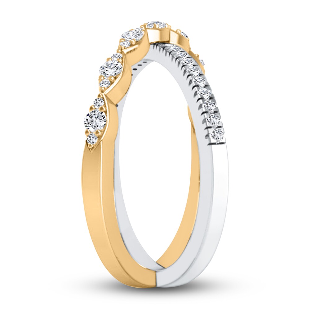 Diamond Ring 1/4 ct tw Round 10K Two-Tone Gold TAqEM19s