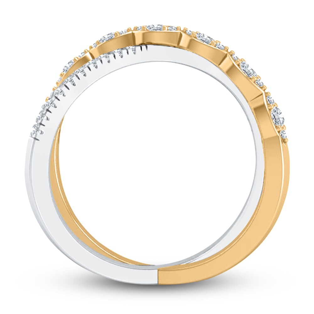 Diamond Ring 1/4 ct tw Round 10K Two-Tone Gold TAqEM19s