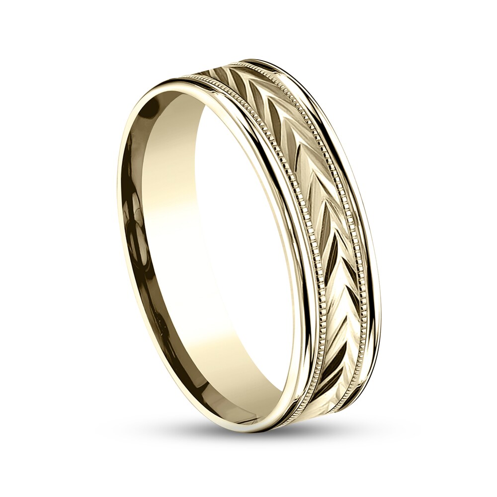 Wheat Wedding Band 10K Yellow Gold 6mm TEAMHUQ1