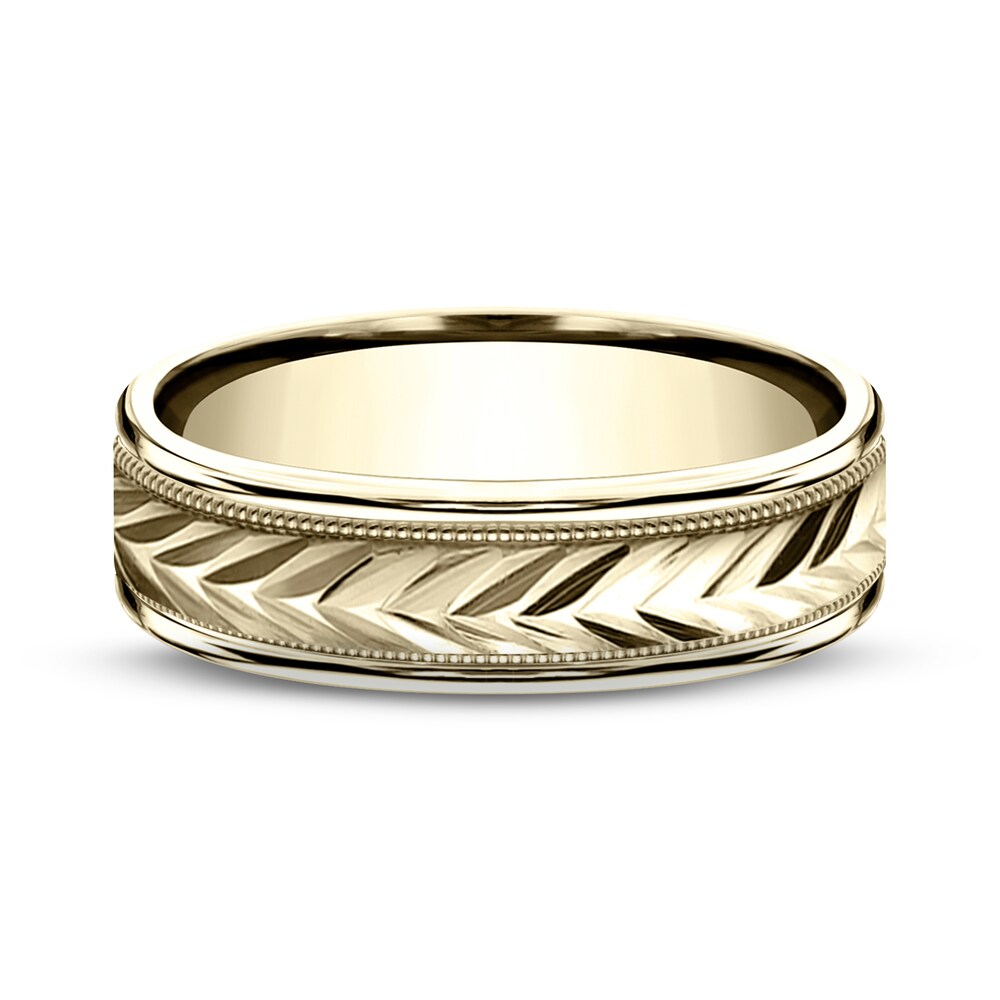 Wheat Wedding Band 10K Yellow Gold 6mm TEAMHUQ1