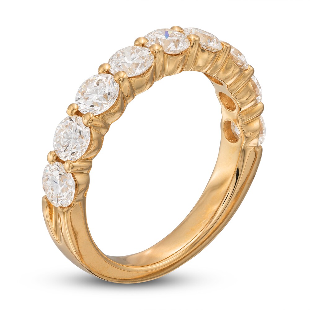 Lab-Created Diamond Anniversary Band 2 ct tw Round 14K Yellow Gold TRcjc3jo