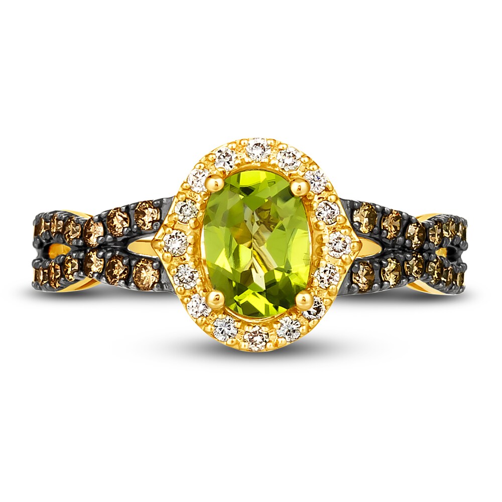 Le Vian Natural Peridot Ring 1/3 ct tw Diamonds 14K Honey Gold TamLKgHW