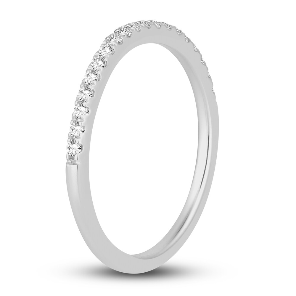 Diamond Wedding Band 1/4 ct tw Round 14K White Gold TcJn4FI3