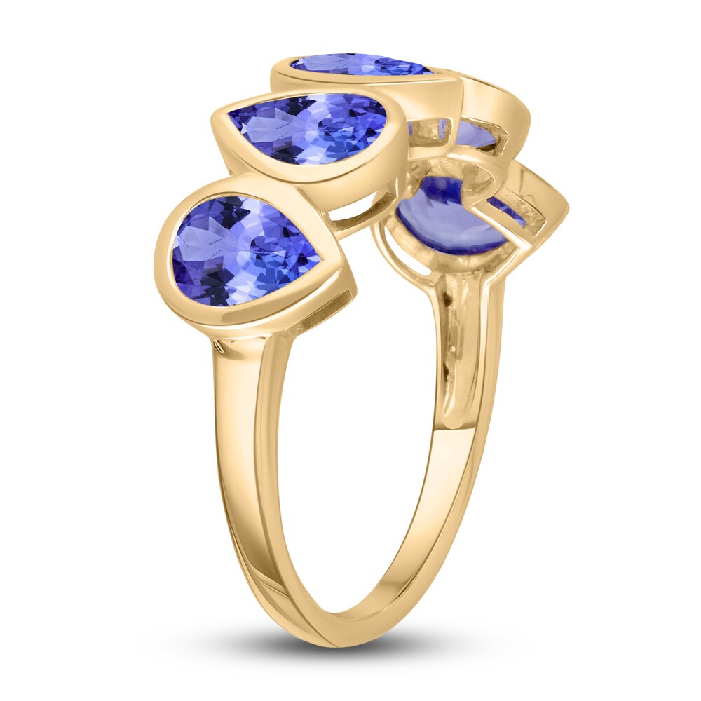 Kallati Natural Tanzanite Ring 14K Yellow Gold TpPWr5UC