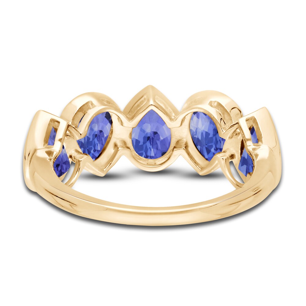 Kallati Natural Tanzanite Ring 14K Yellow Gold TpPWr5UC