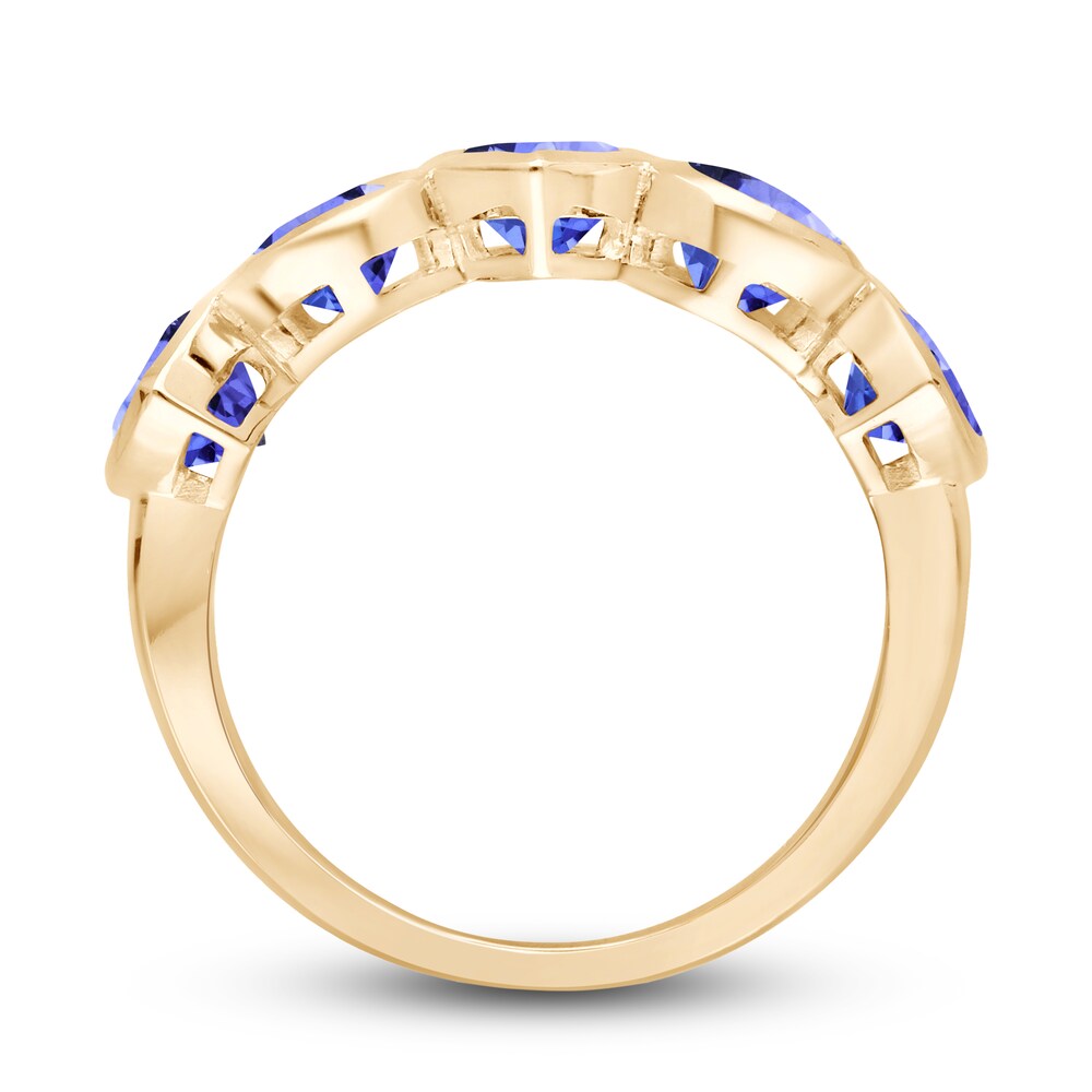 Kallati Natural Tanzanite Ring 14K Yellow Gold TpPWr5UC