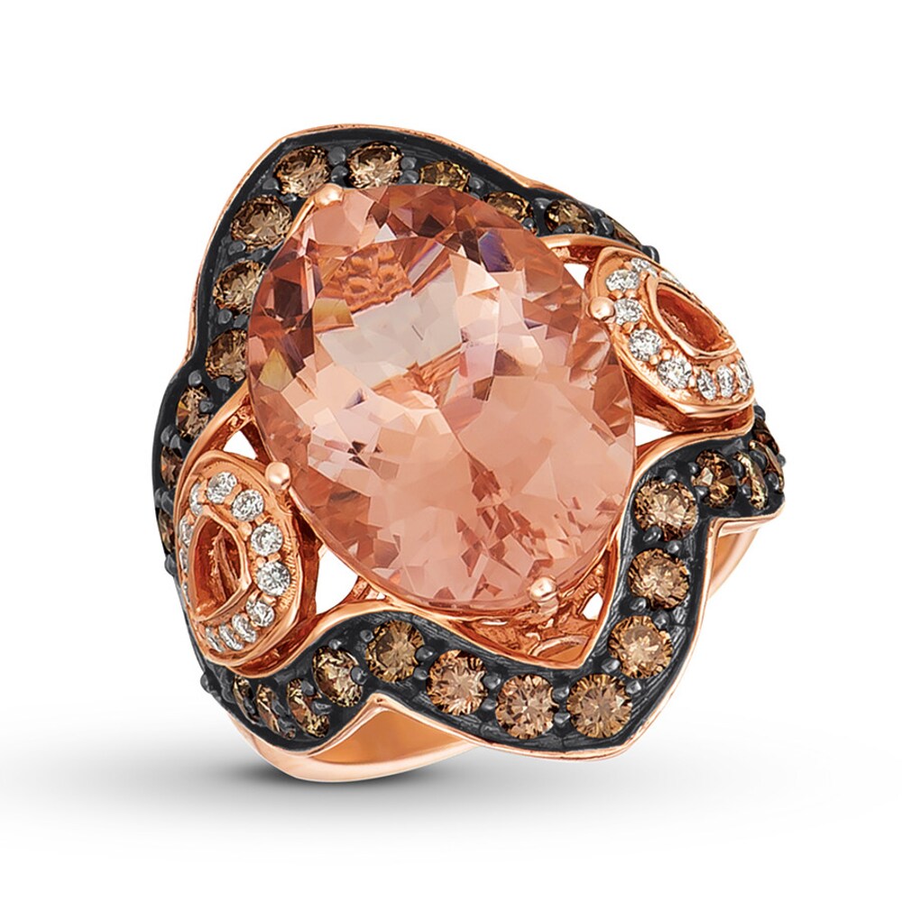 Le Vian Morganite Ring 1-3/8 ct tw Diamonds 14K Strawberry Gold TufteuEP [TufteuEP]