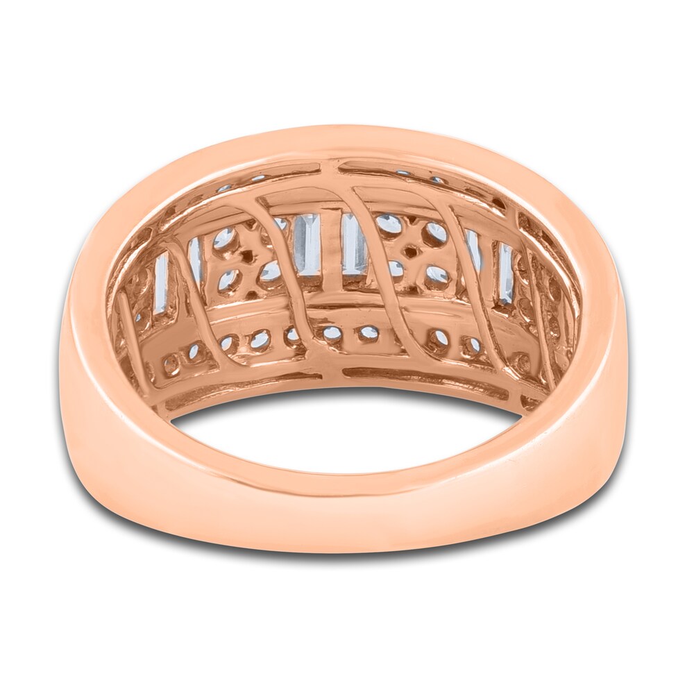 Diamond Anniversary Band 1 ct tw Round/Baguette 14K Rose Gold Ty0jRiEL