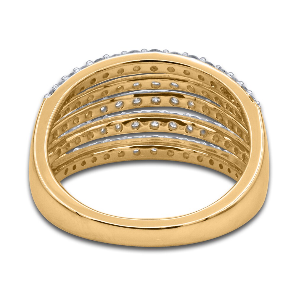 Diamond 5-Row Anniversary Band 1 ct tw Round 14K Yellow Gold UArJtVDD