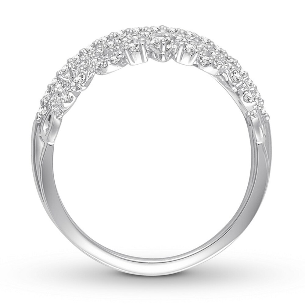 Diamond Tiara Ring 1/2 carat tw Round-cut 14K White Gold UCaW94Gt