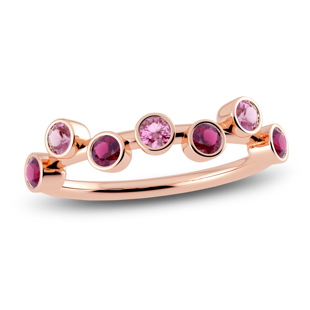 Juliette Maison Natural Pink Tourmaline & Natural Rhodolite Garnet Ring 10K Rose Gold UDWNu16F