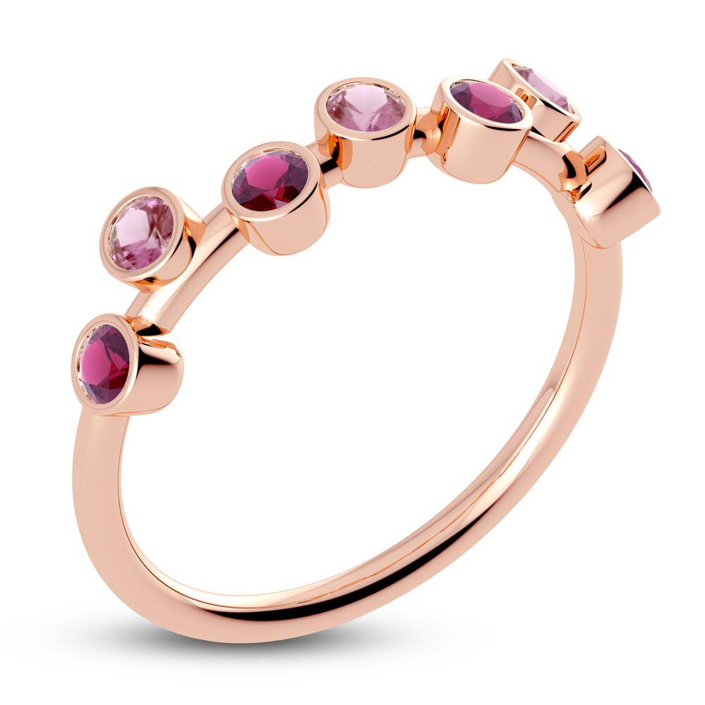 Juliette Maison Natural Pink Tourmaline & Natural Rhodolite Garnet Ring 10K Rose Gold UDWNu16F