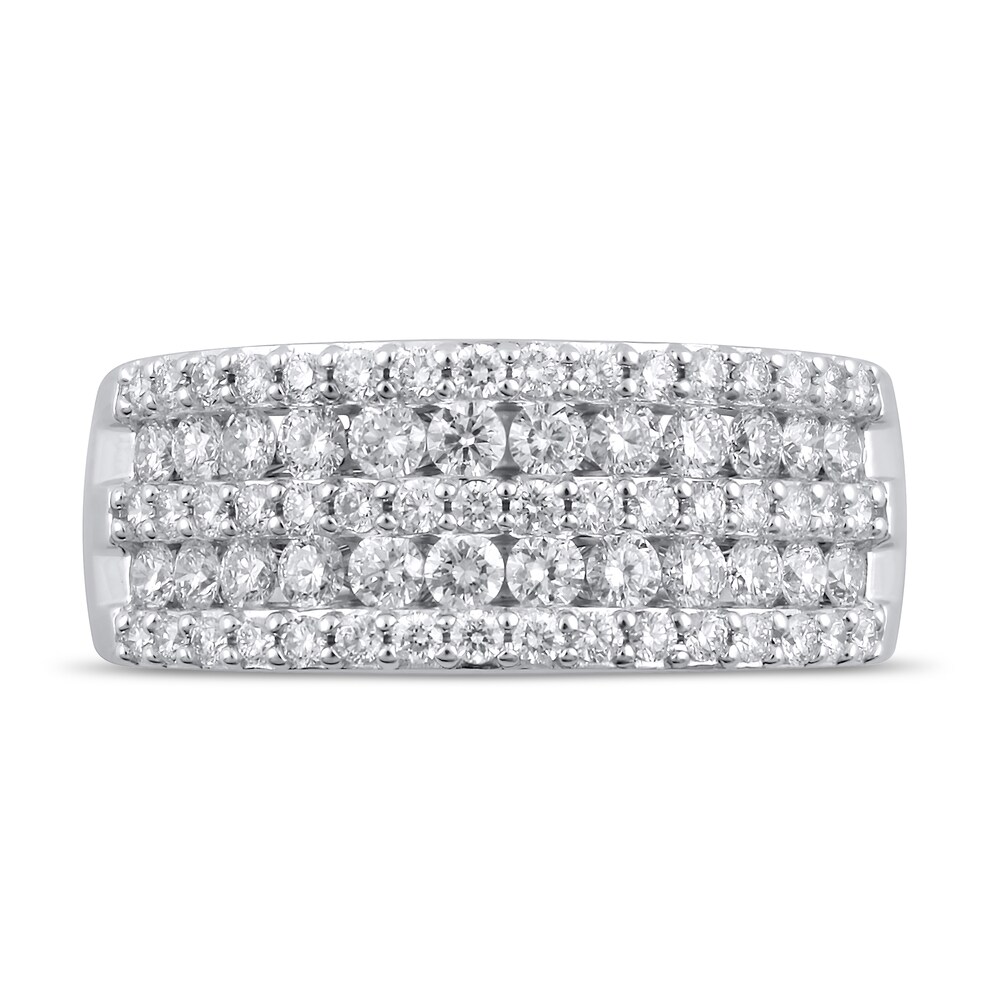 Hearts Desire Diamond Anniversary Band 1-1/4 ct tw Round 18K White Gold Ulntse38