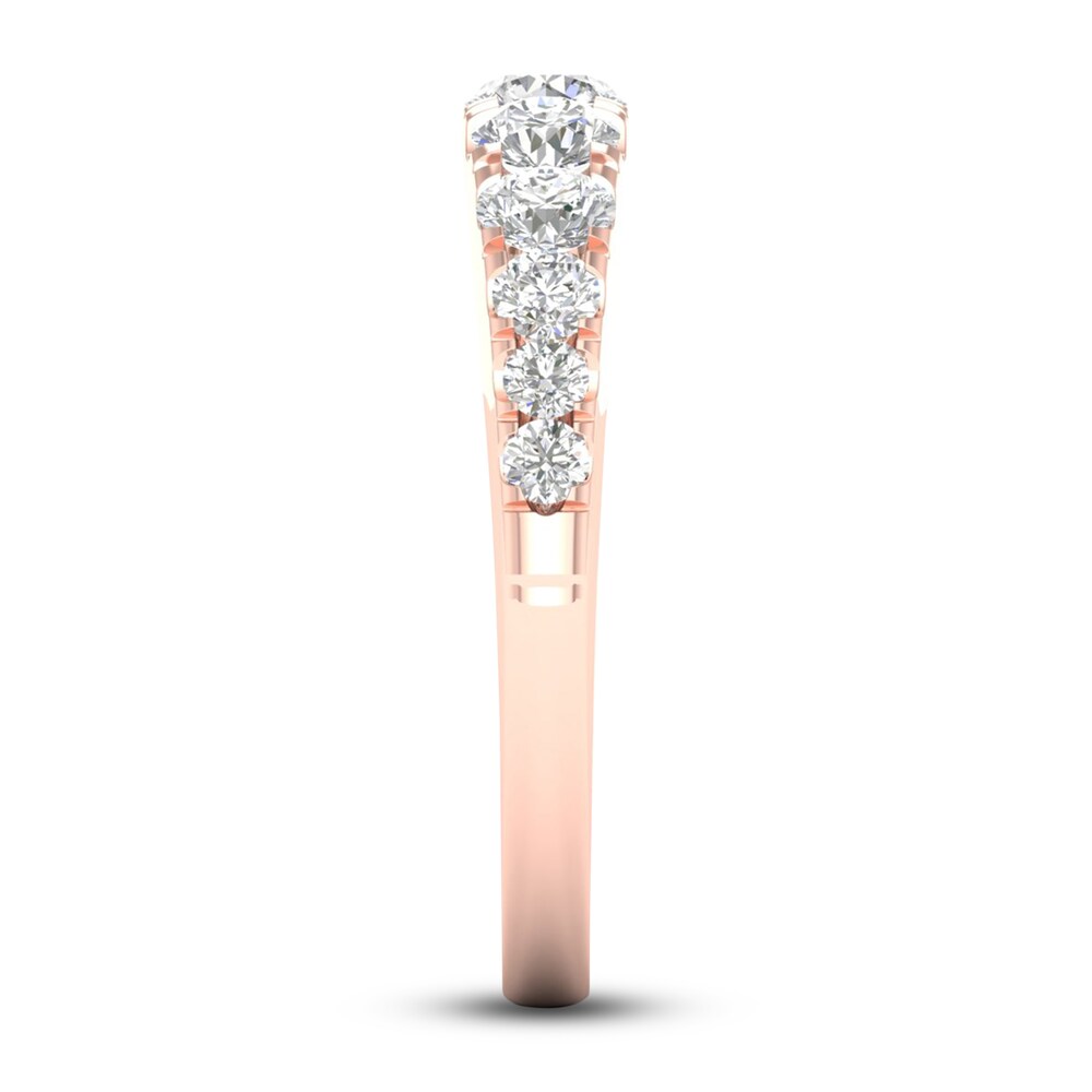 Graduated Diamond Anniversary Band 1 ct tw Round 14K Rose Gold V0IZhru2