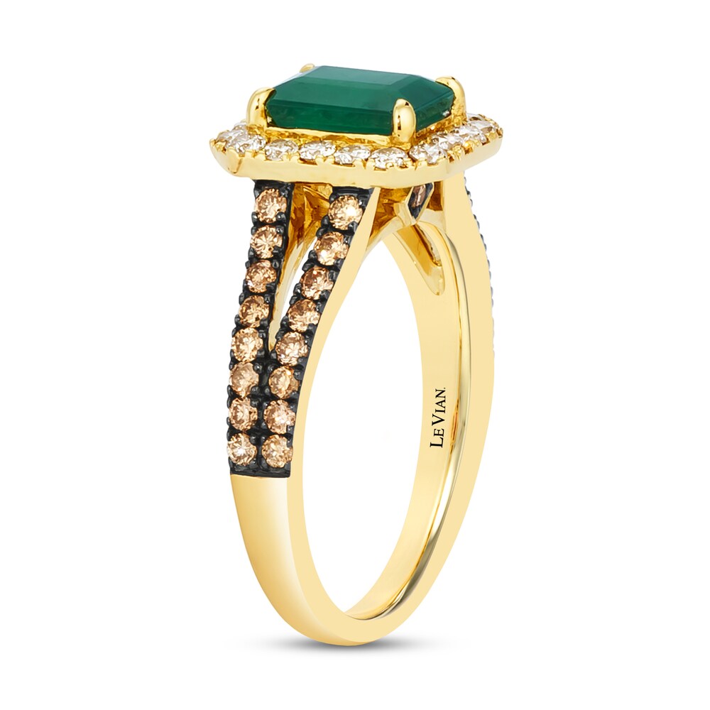 Le Vian Natural Emerald Ring 3/4 ct tw Diamonds 14K Honey Gold V1nv86xO