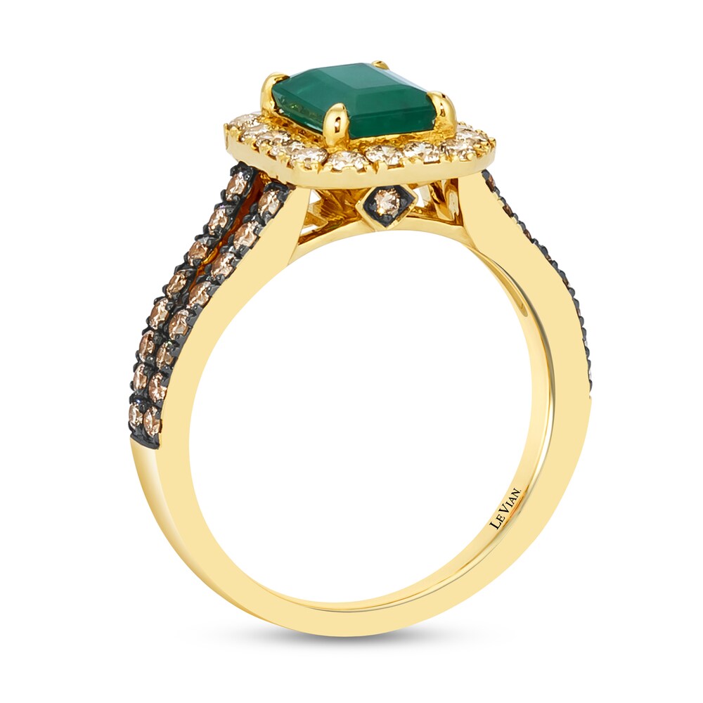 Le Vian Natural Emerald Ring 3/4 ct tw Diamonds 14K Honey Gold V1nv86xO