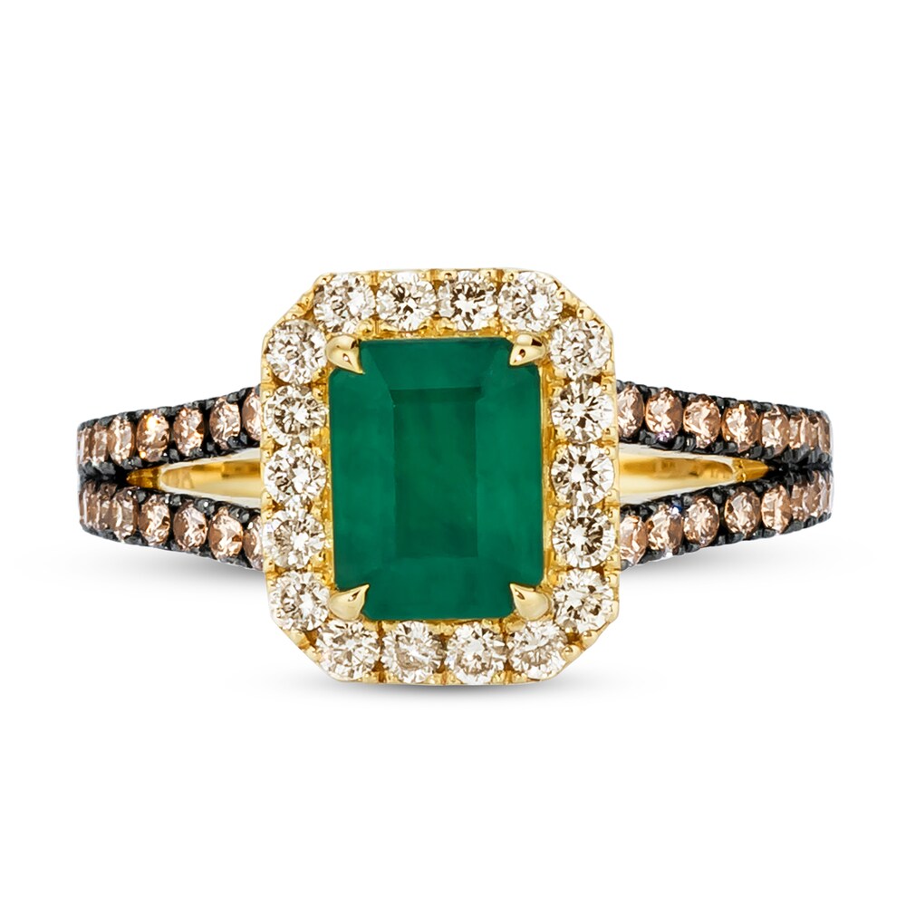 Le Vian Natural Emerald Ring 3/4 ct tw Diamonds 14K Honey Gold V1nv86xO