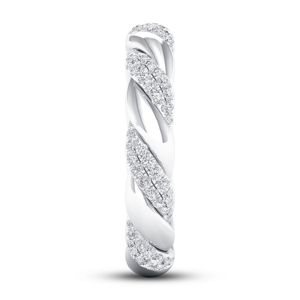 Diamond Twist Eternity Band 1/2 ct tw Round 14K White Gold VZaONAGa