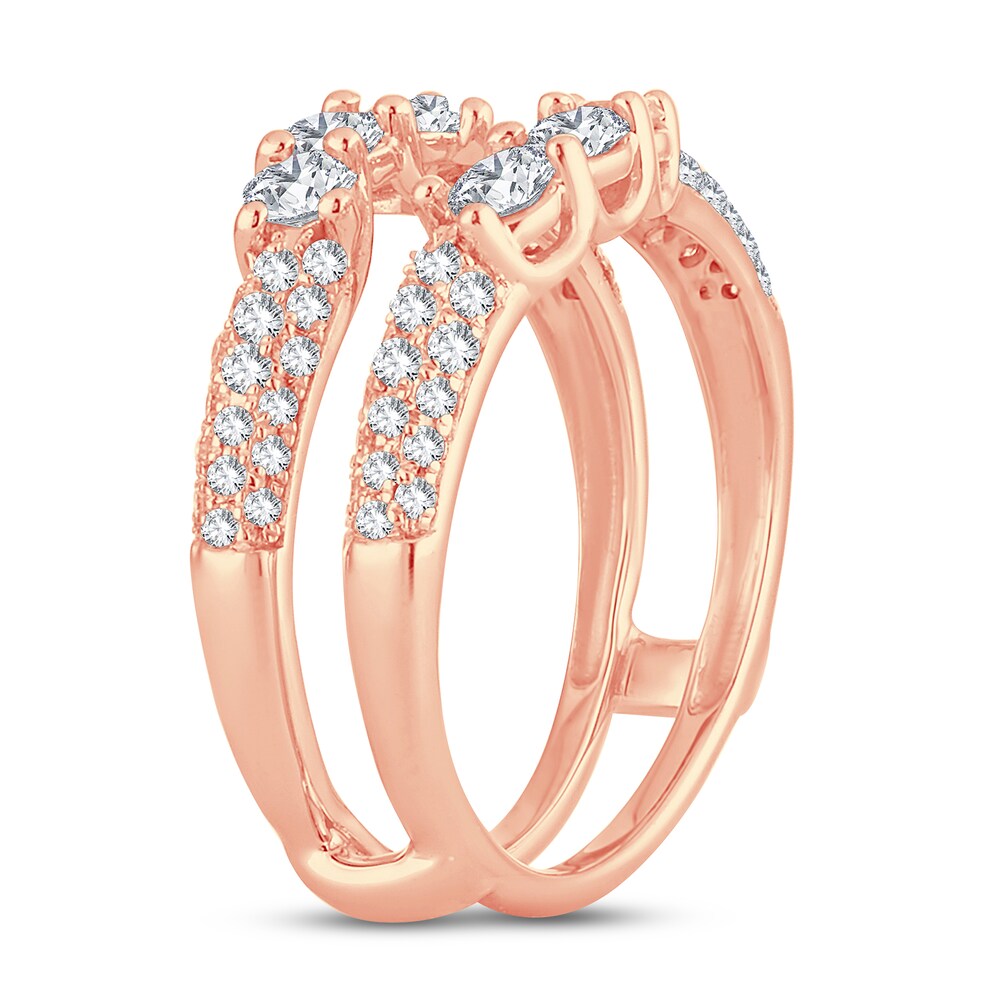 Diamond Enhancer Ring 1 ct tw Round 14K Rose Gold VmCd3Dkf