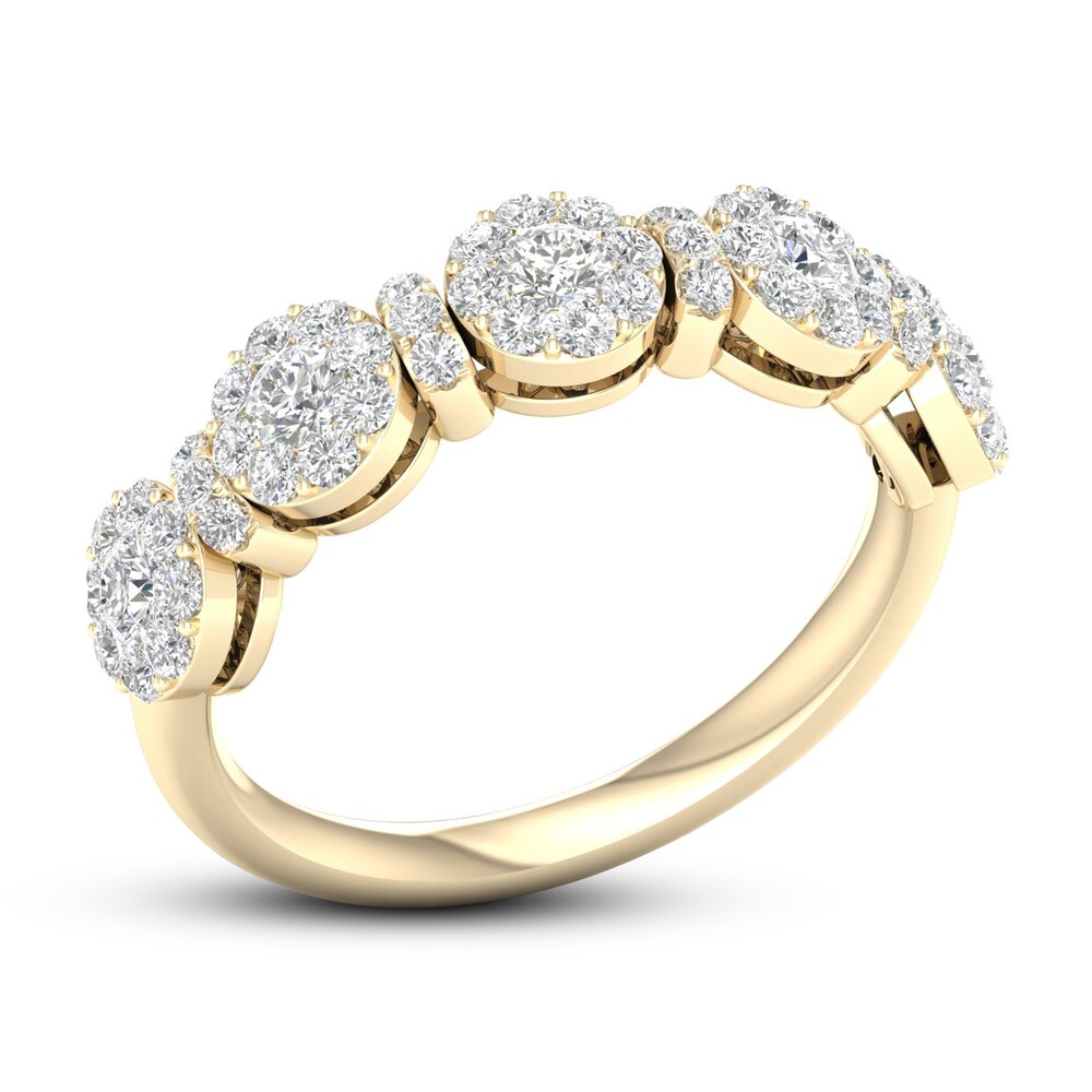 Diamond Anniversary Ring 3/4 ct tw 10K Yellow Gold VpsLf6w4