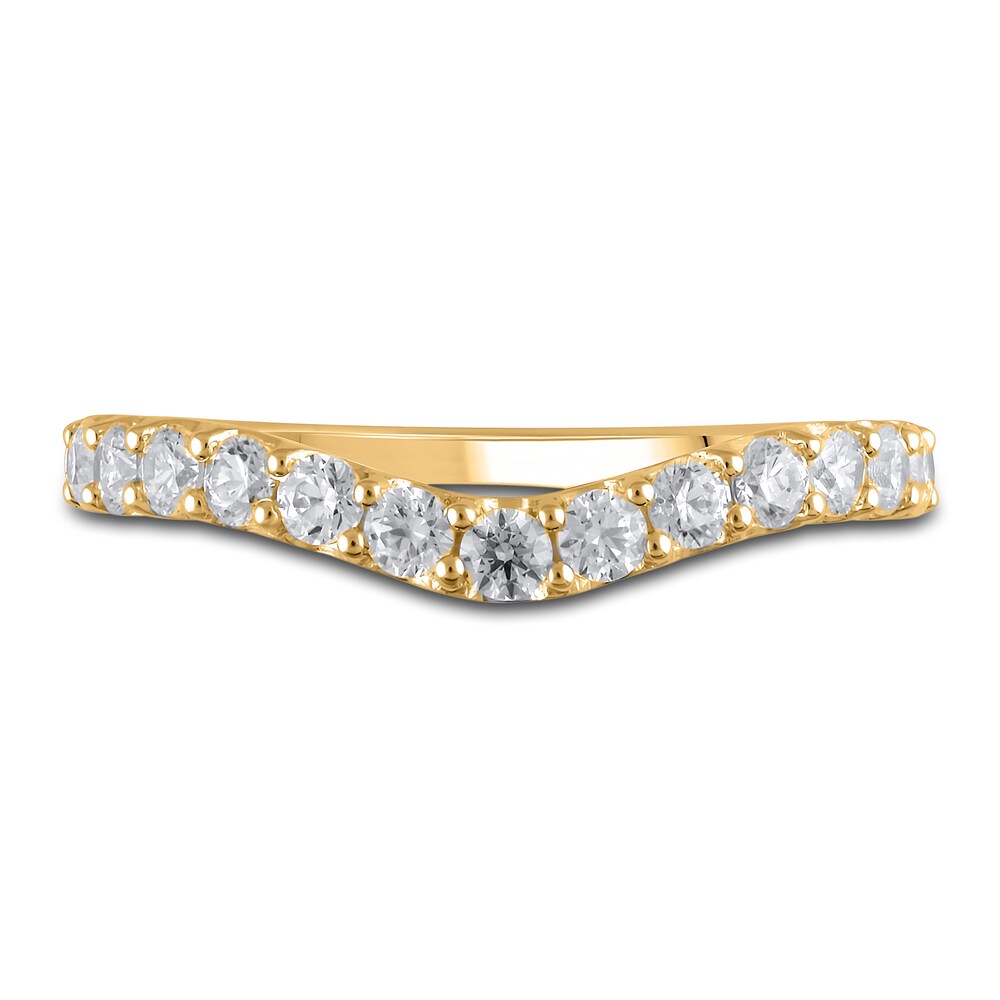 Lab-Created Diamond Contour Anniversary Band 5/8 ct tw Round 14K Yellow Gold Vv6T0z24