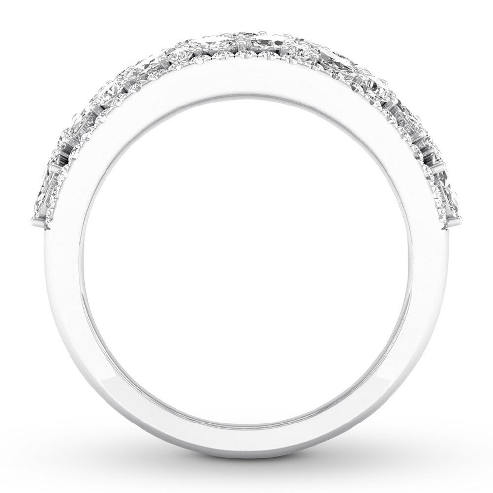 Diamond Anniversary Band 1-1/5 ct tw Round/Marquise 14K Gold WInvL1Mx