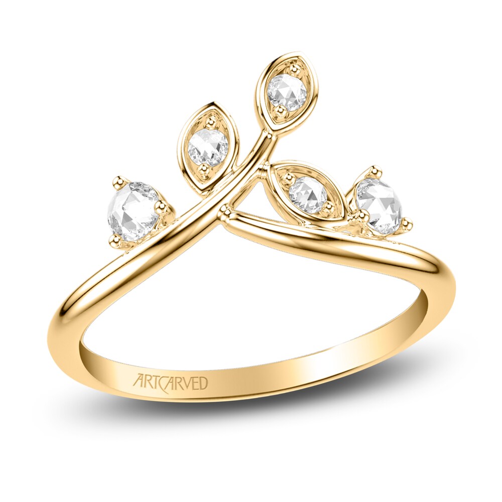 ArtCarved Rose-Cut Diamond Anniversary Band 1/5 ct tw 14K Yellow Gold WJEMqyfK [WJEMqyfK]