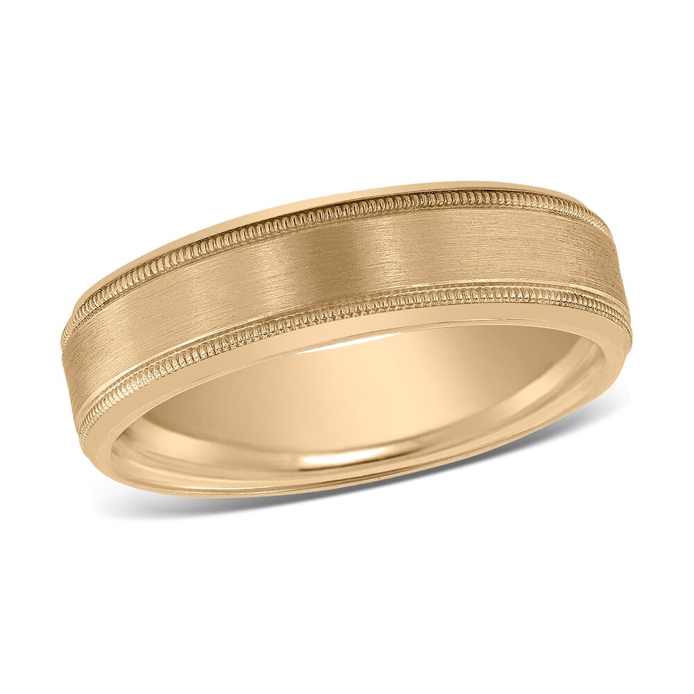 Men\'s Beveled Wedding Band 14K Yellow Gold 6mm Wernm8c7 [Wernm8c7]