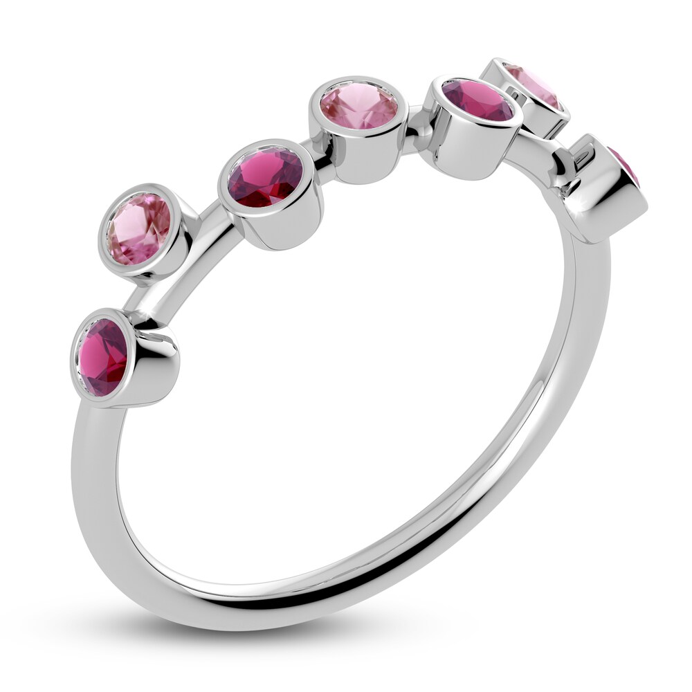 Juliette Maison Natural Pink Tourmaline & Natural Rhodolite Garnet Ring 10K White Gold WpqjOFIx