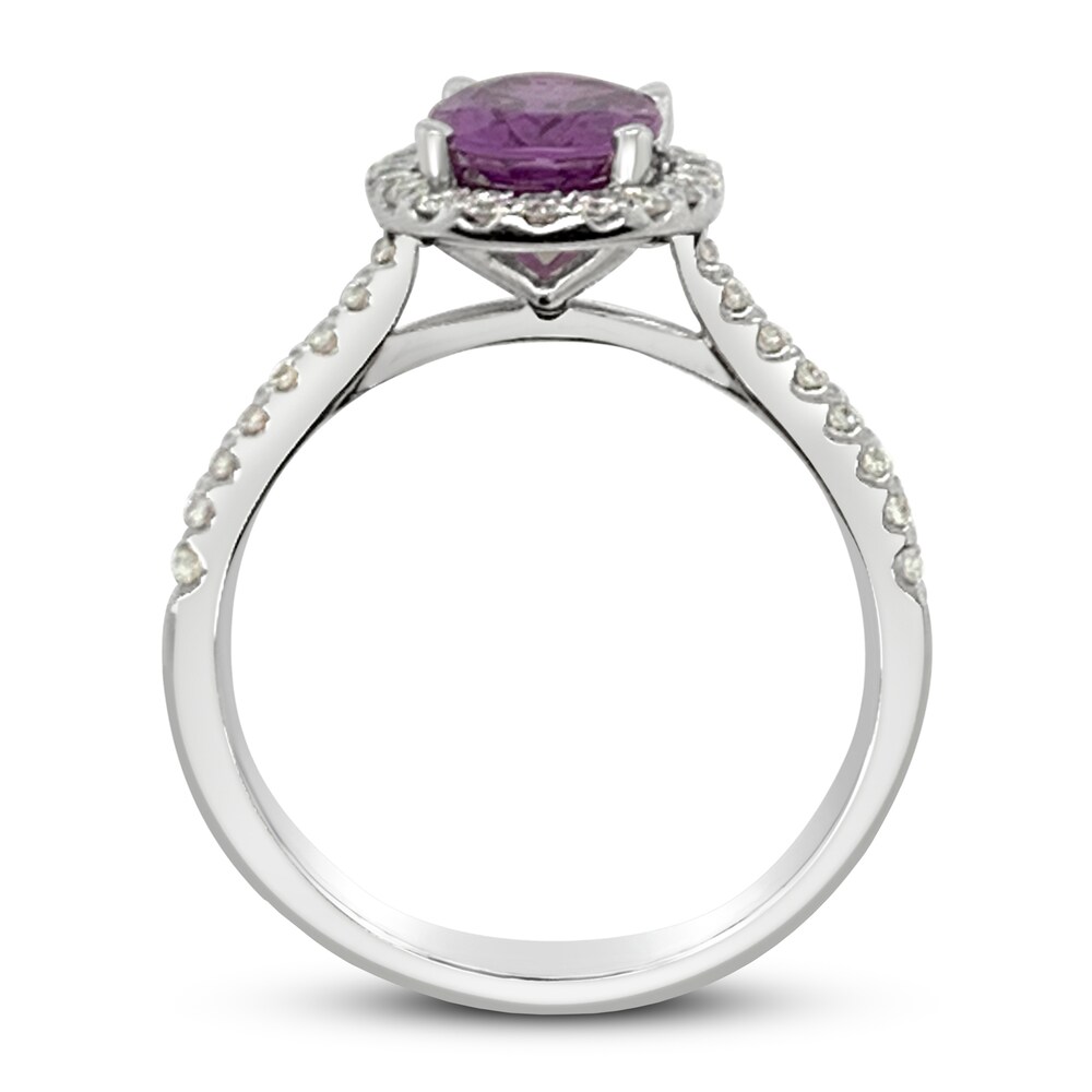 Le Vian Natural Purple Sapphire Ring 1/3 ct tw Diamonds 18K Vanilla Gold Wrn3Hyws