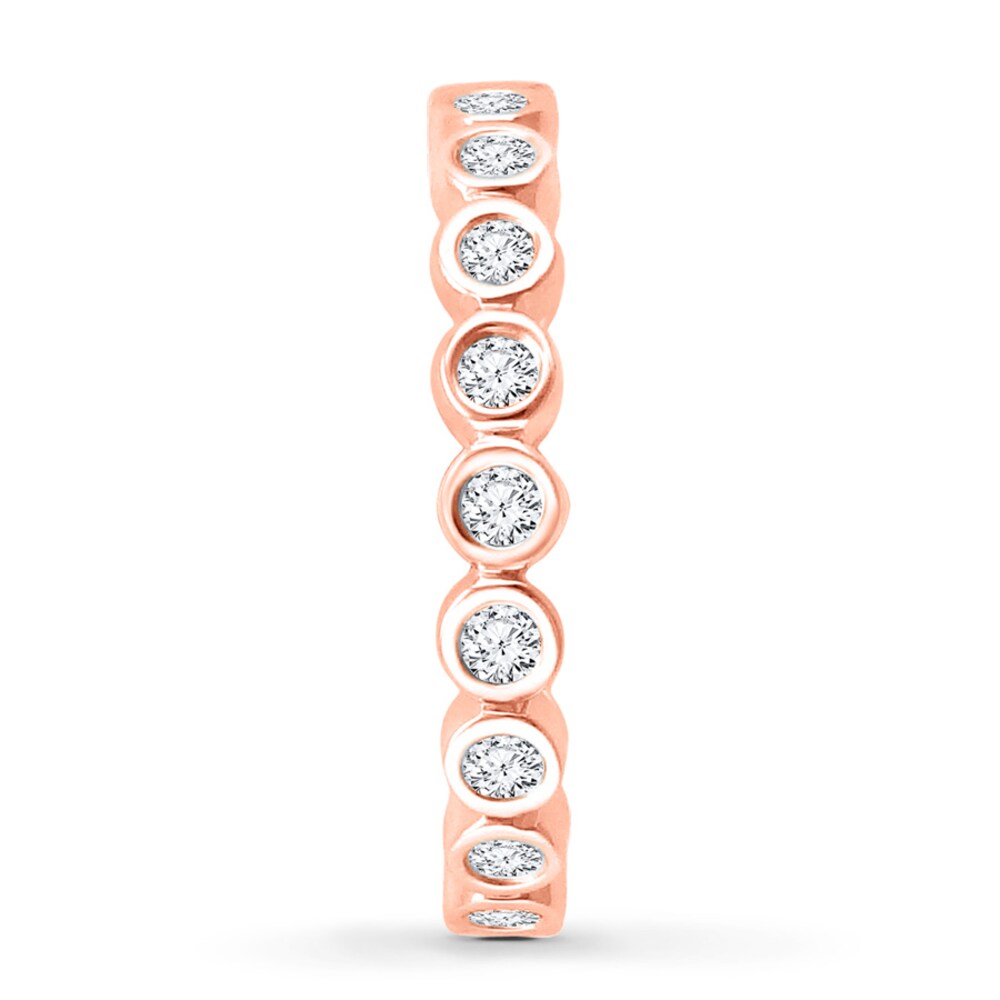 Diamond Eternity Band 1/2 ct tw Round-cut 14K Rose Gold WrwHgxav