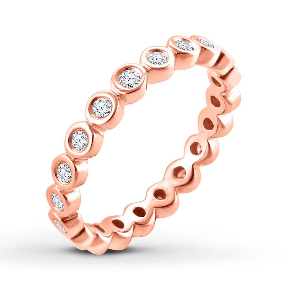 Diamond Eternity Band 1/2 ct tw Round-cut 14K Rose Gold WrwHgxav