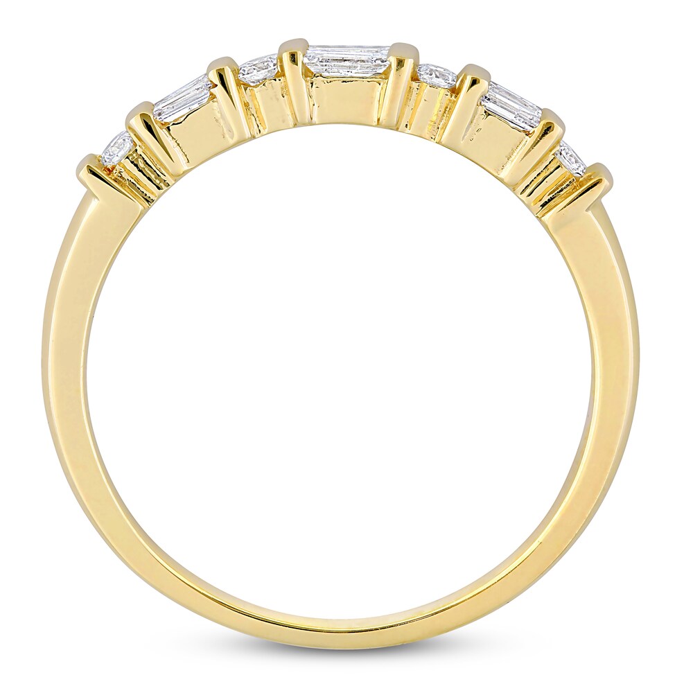 Diamond Ring 1/4 ct tw Baguette/Round 10K Yellow Gold XCZBaYJK