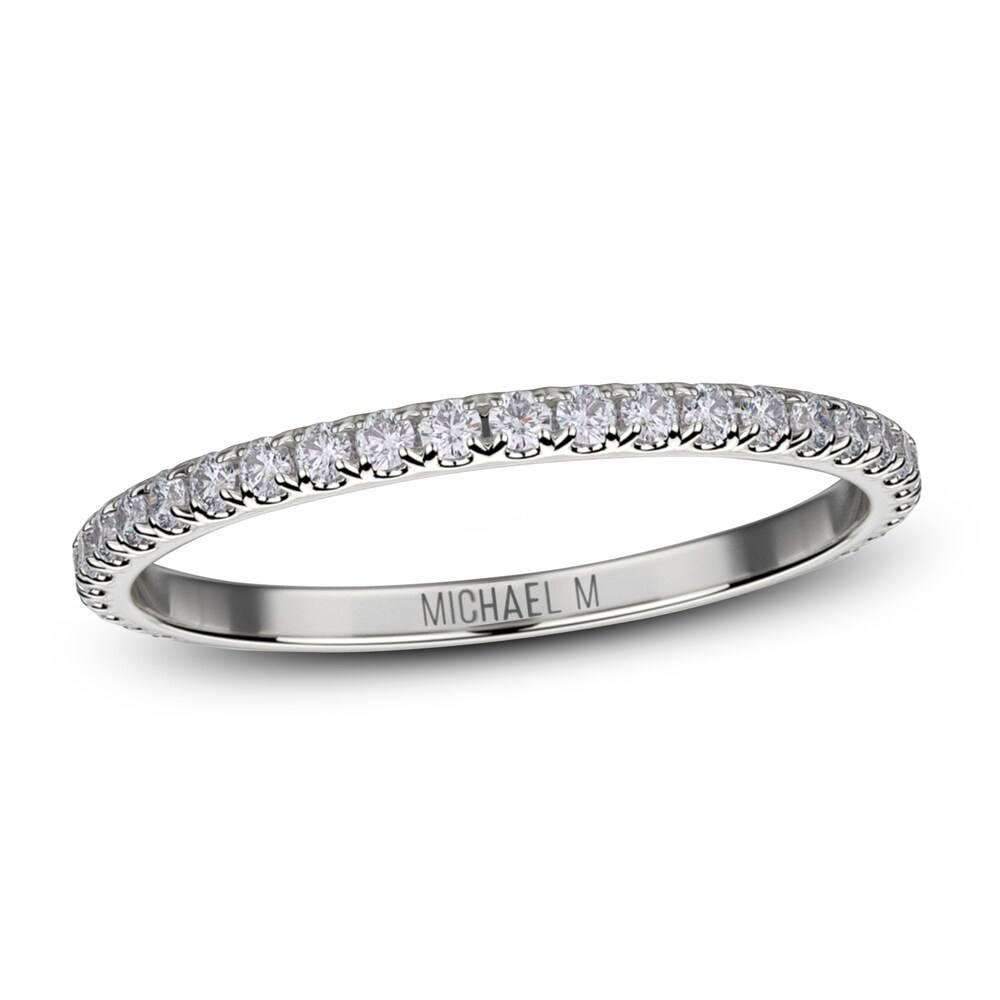 Michael M Diamond Anniversary Band 1/4 ct tw Round 18K White Gold XEgcZRTr