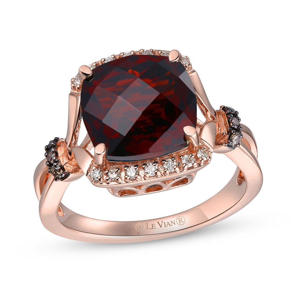 Le Vian Natural Garnet Ring 1/8 ct tw Diamonds 14K Strawberry Gold Xbd4BgAJ [Xbd4BgAJ]