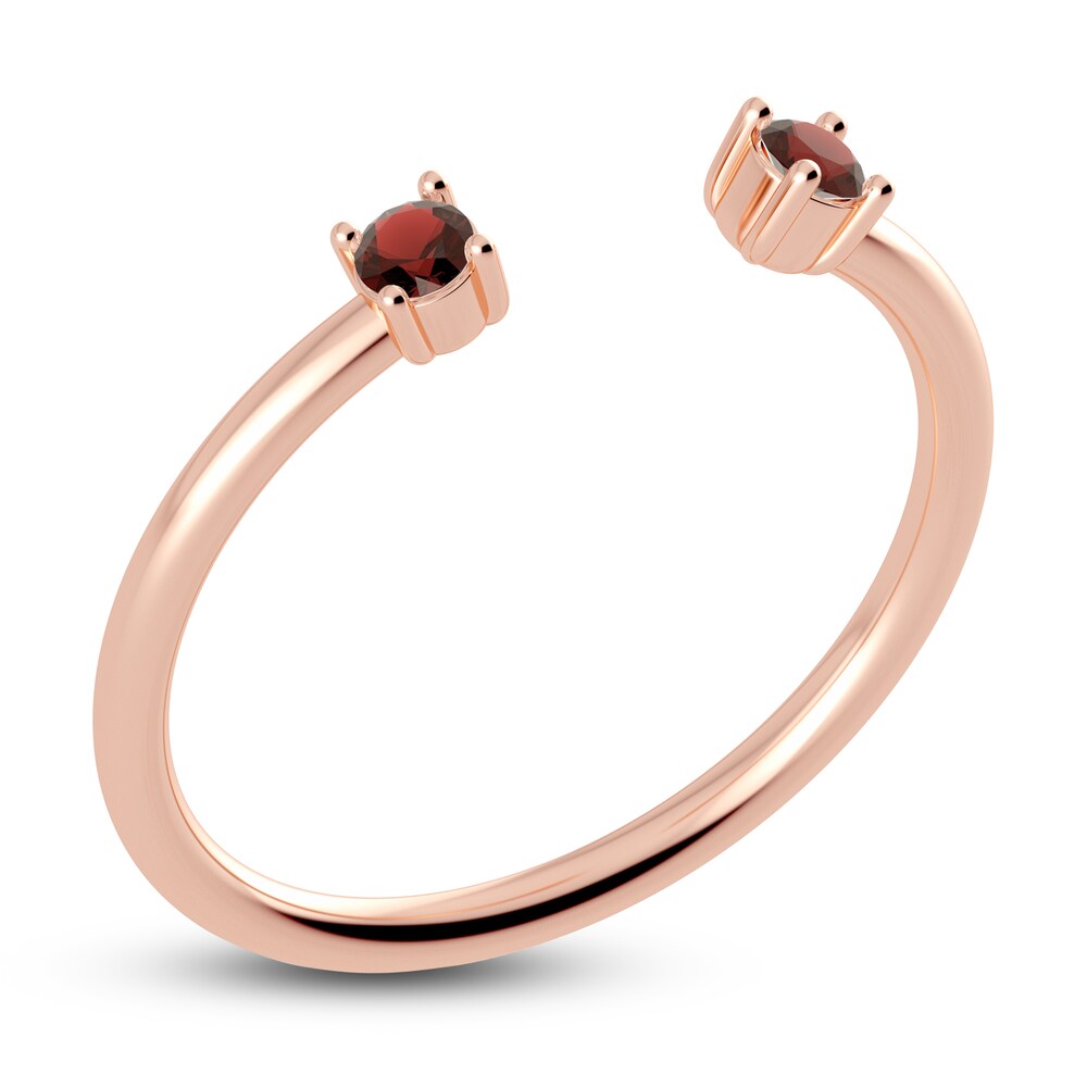 Juliette Maison Natural Garnet Cuff Ring 10K Rose Gold XiKTNiBE