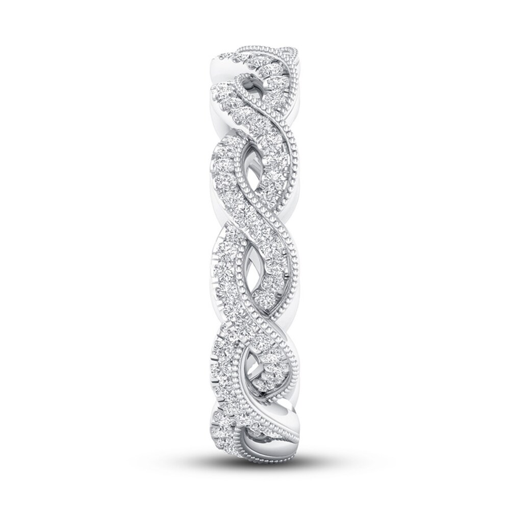 Diamond Twist Eternity Band 1/2 ct tw Round 14K White Gold Xn9cMmKx