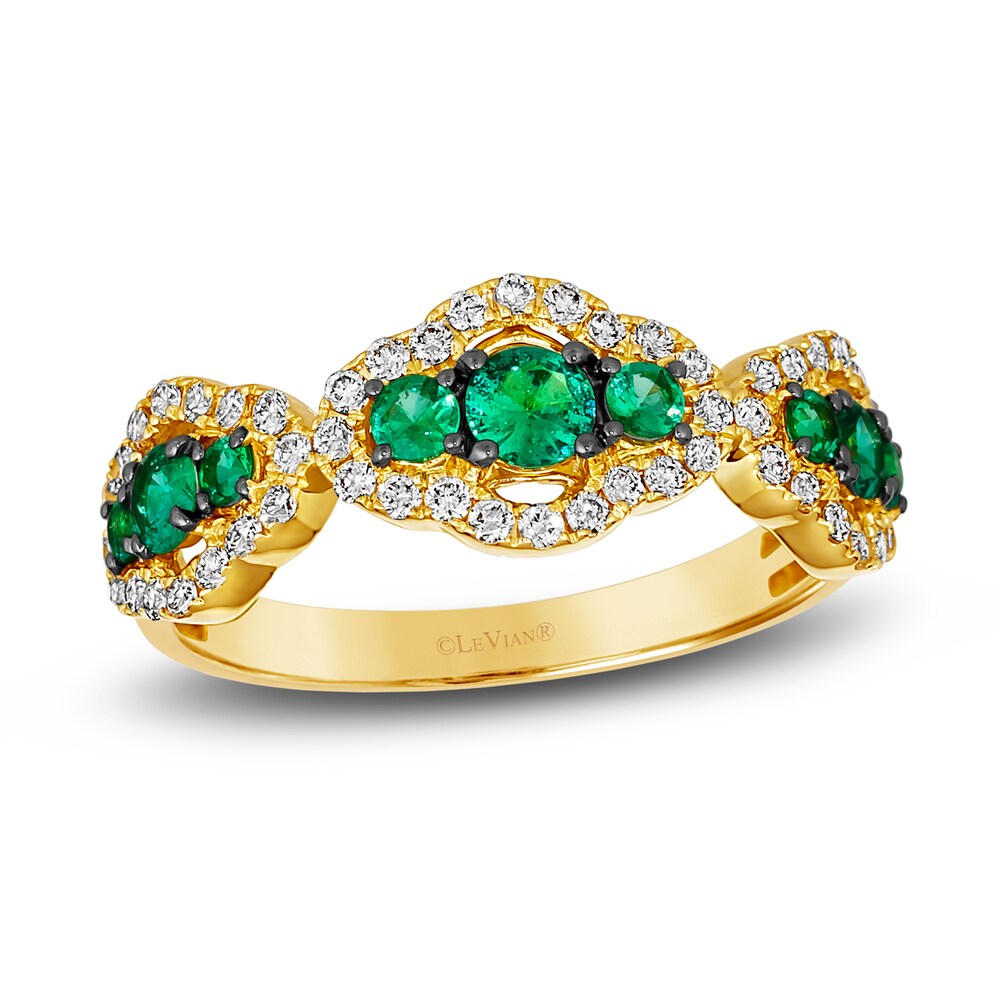 Le Vian Natural Emerald Ring 3/8 ct tw Diamonds 14K Honey Gold Xq54d89d