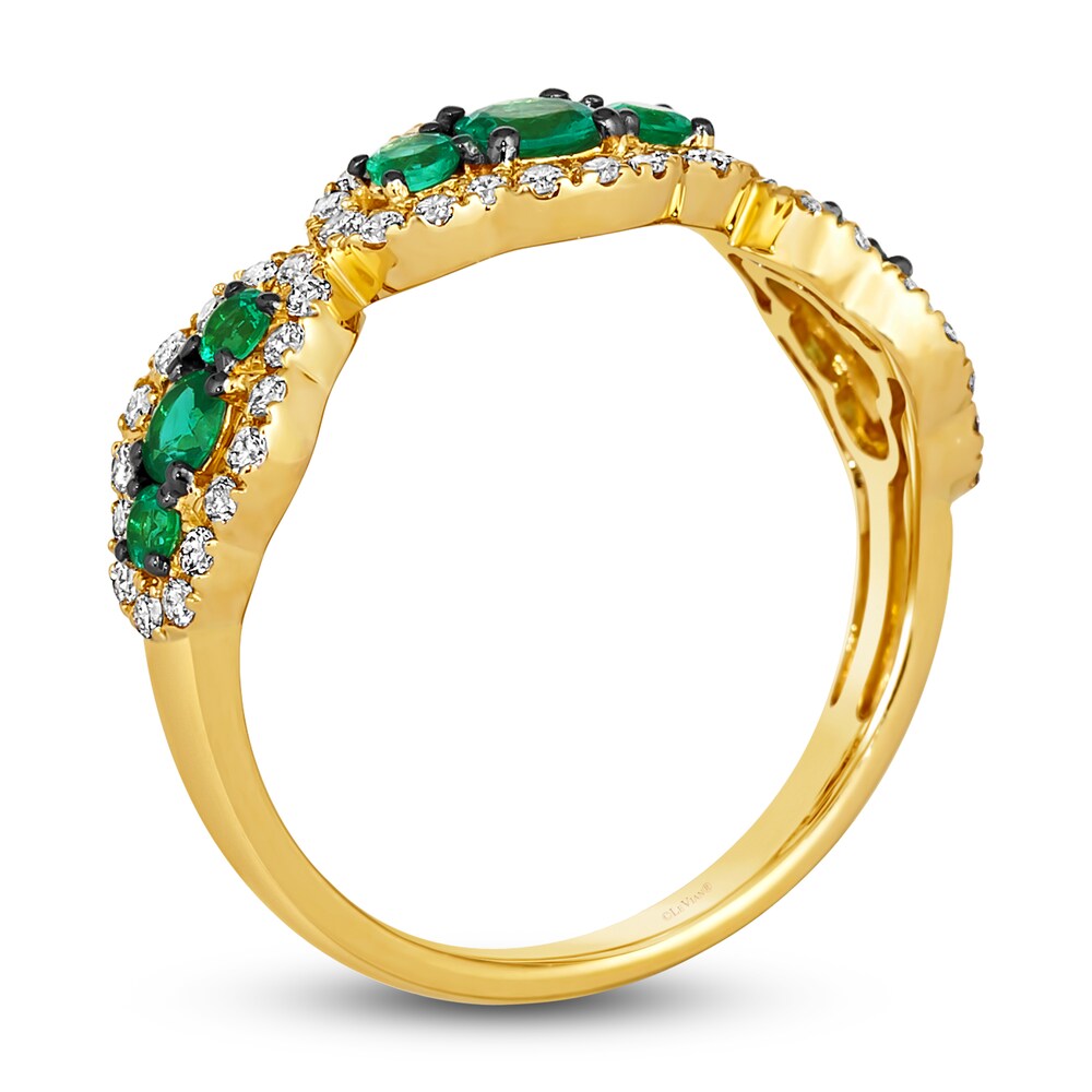 Le Vian Natural Emerald Ring 3/8 ct tw Diamonds 14K Honey Gold Xq54d89d