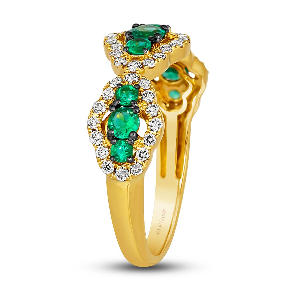 Le Vian Natural Emerald Ring 3/8 ct tw Diamonds 14K Honey Gold Xq54d89d