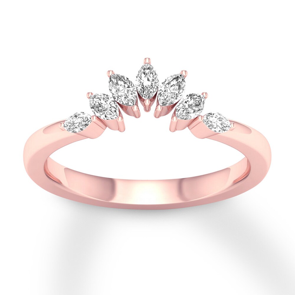 Diamond Contour Ring 1/3 carat tw Marquise 14K Rose Gold Y7wvxXYs [Y7wvxXYs]