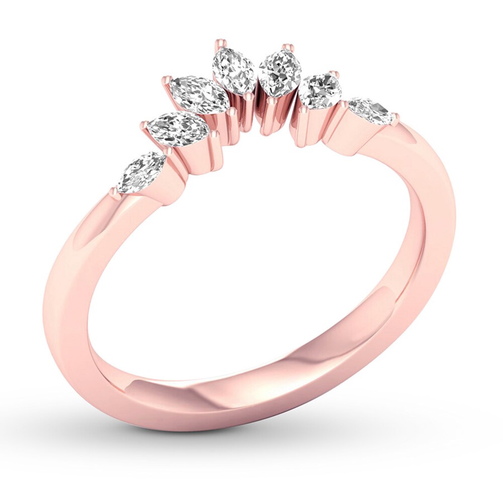 Diamond Contour Ring 1/3 carat tw Marquise 14K Rose Gold Y7wvxXYs