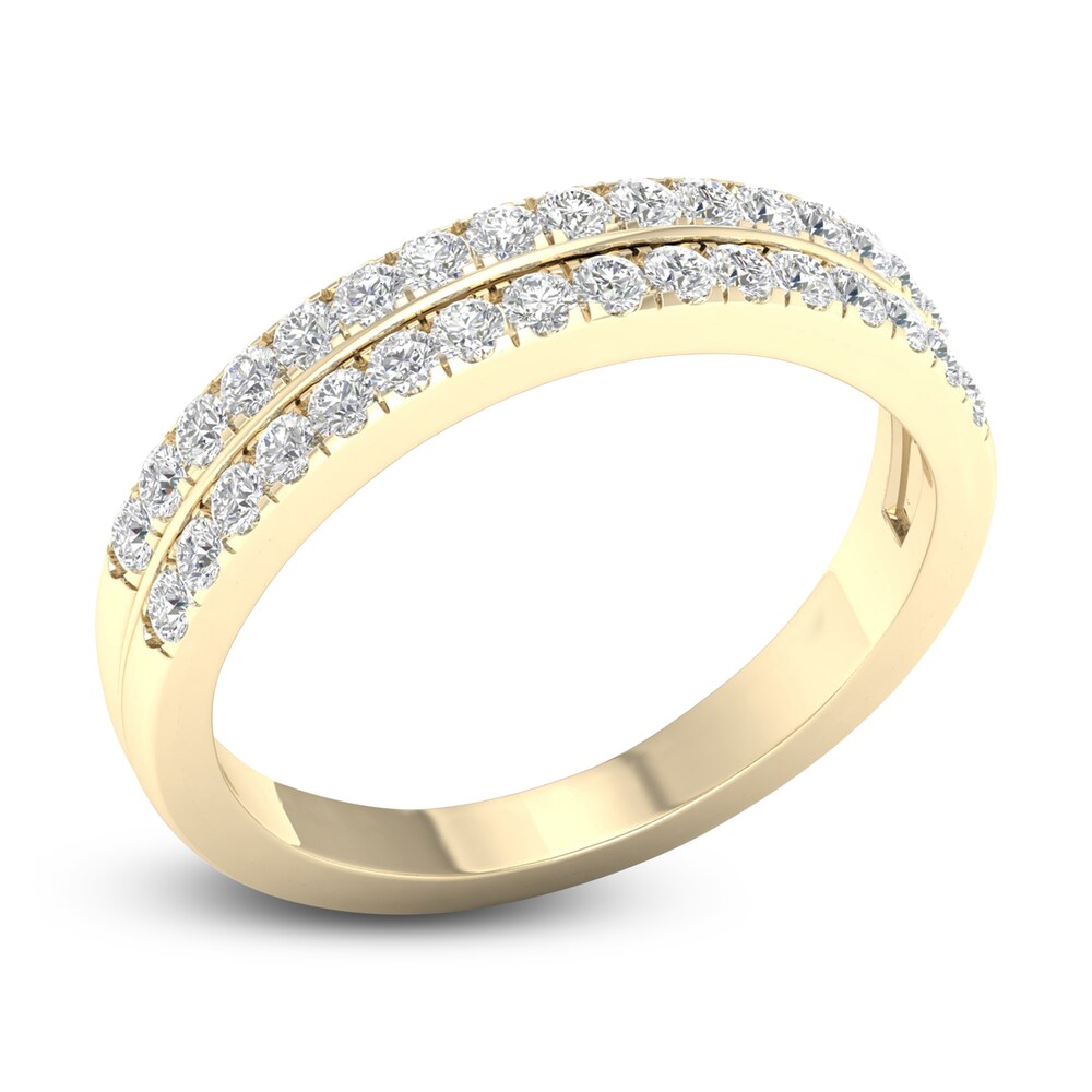 Diamond Wedding Band 1/2 ct tw Round 14K Yellow Gold Y999kLHE