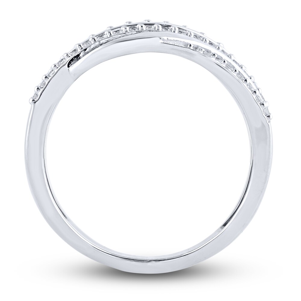 Diamond Wave Anniversary Band 1/2 ct tw Round 14K White Gold YIgDCnyc