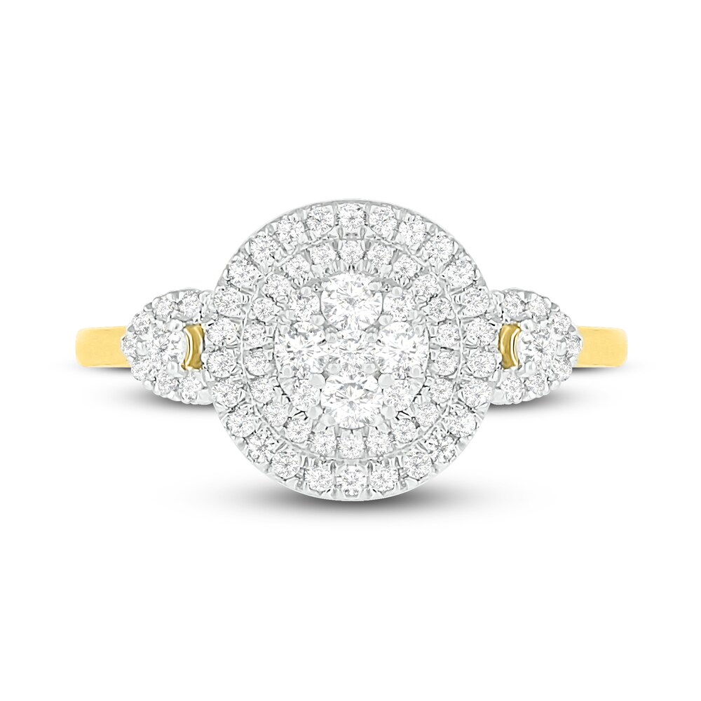 Diamond Ring 1/2 ct tw Round 14K Yellow Gold YJ1lU2Ft