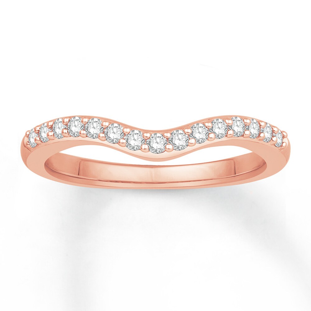 Diamond Anniversary Band 1/4 ct tw Round-cut 14K Rose Gold YM76vUco [YM76vUco]