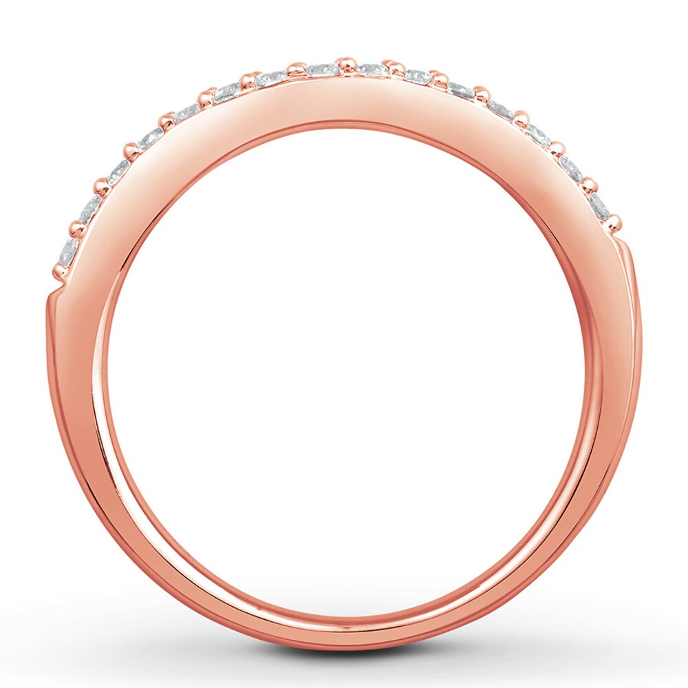 Diamond Anniversary Band 1/4 ct tw Round-cut 14K Rose Gold YM76vUco