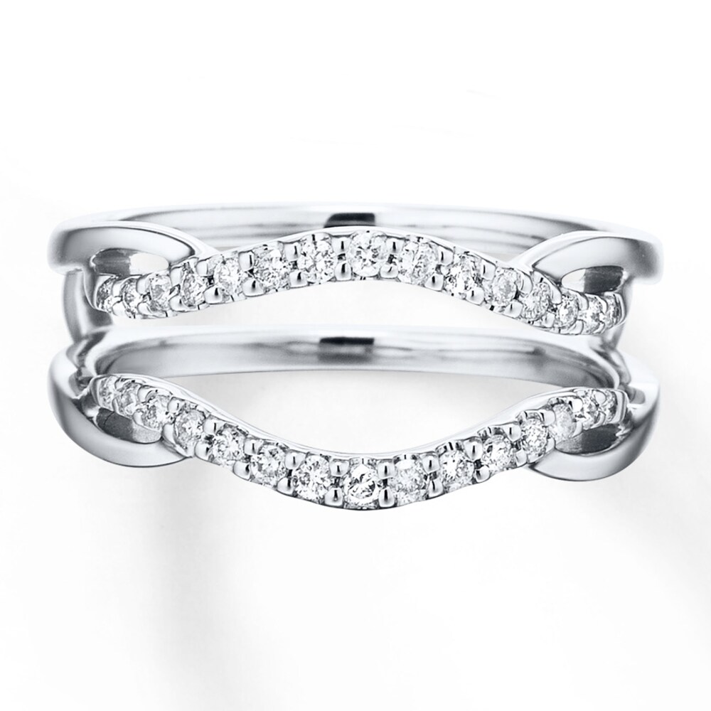 Diamond Enhancer Ring 1/5 ct tw Round-cut 14K White Gold YNvxbFb6